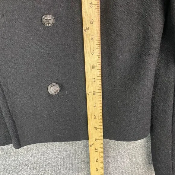 Ralph Lauren Denim & Supply Women's Cropped Black Peacoat Size Large/XLarge - Picture 7 of 10